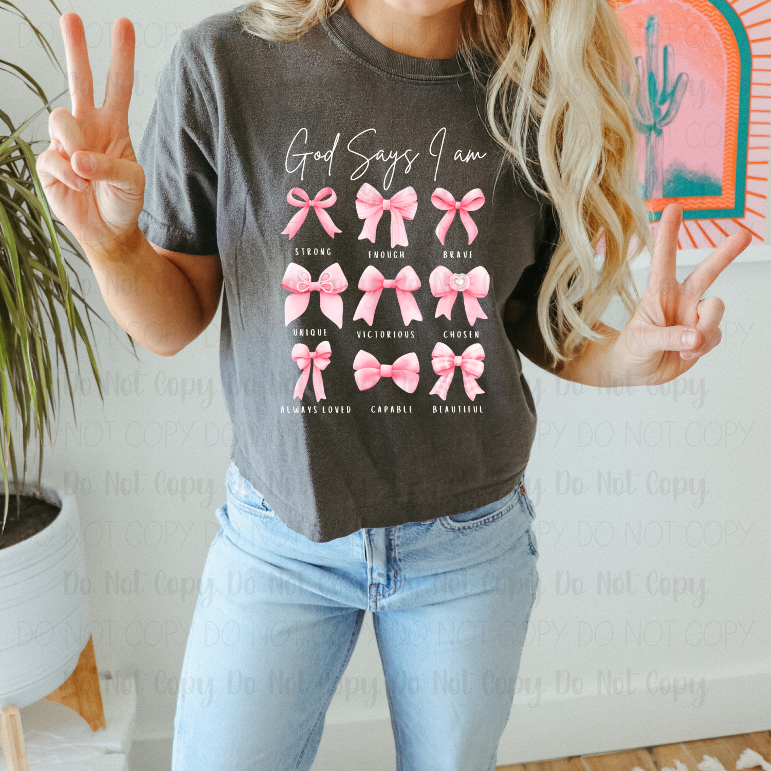 GOD SAYS I AM BOWS TEE