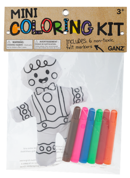 Mini Coloring Kit - Gingerbread (7 pc. set)