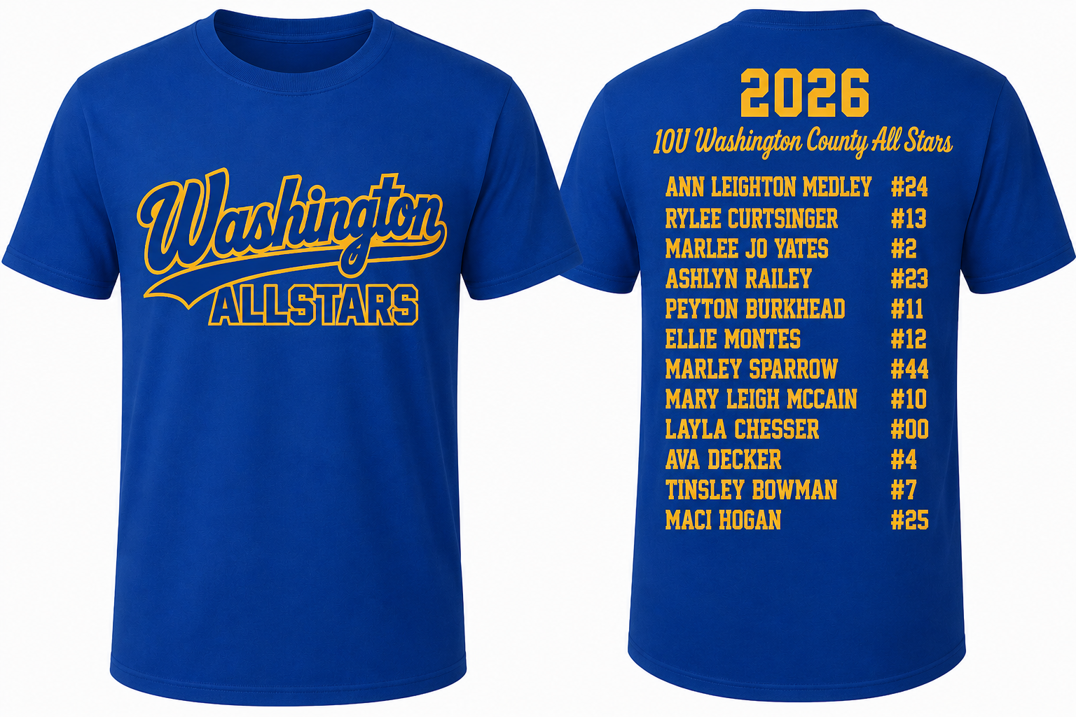 WASHINGTON COUNTY ALL STARS