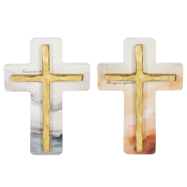 Bereavement Watercolor Cross Wall Plaques
