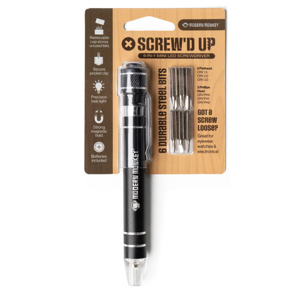 SCREW'D UP 6-IN-1 MINI SCREWDRIVER