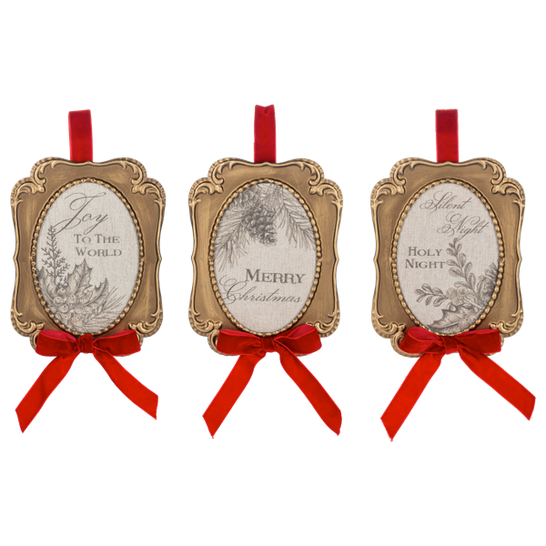 Holiday Message Frame Ornaments