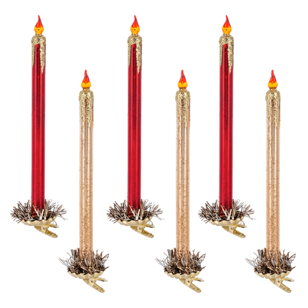 LARGE Clip-On Candle Ornaments