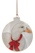 Santa Goose Disk Ornament
