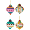 Handcrafted Fancy Finial Ornaments - Peace
