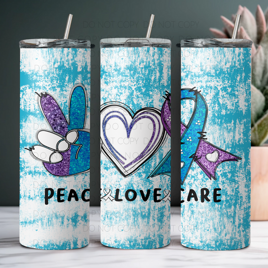 Peace Love Care 20oz Tumbler