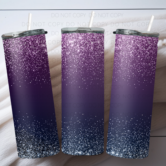 Purple And Teal Glitter 20oz Tumbler