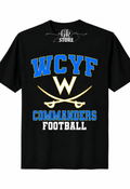 Black Tee- WCYS-Commander Football Personalization