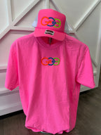 God Is Good Puff Embroidery (tee or hat)