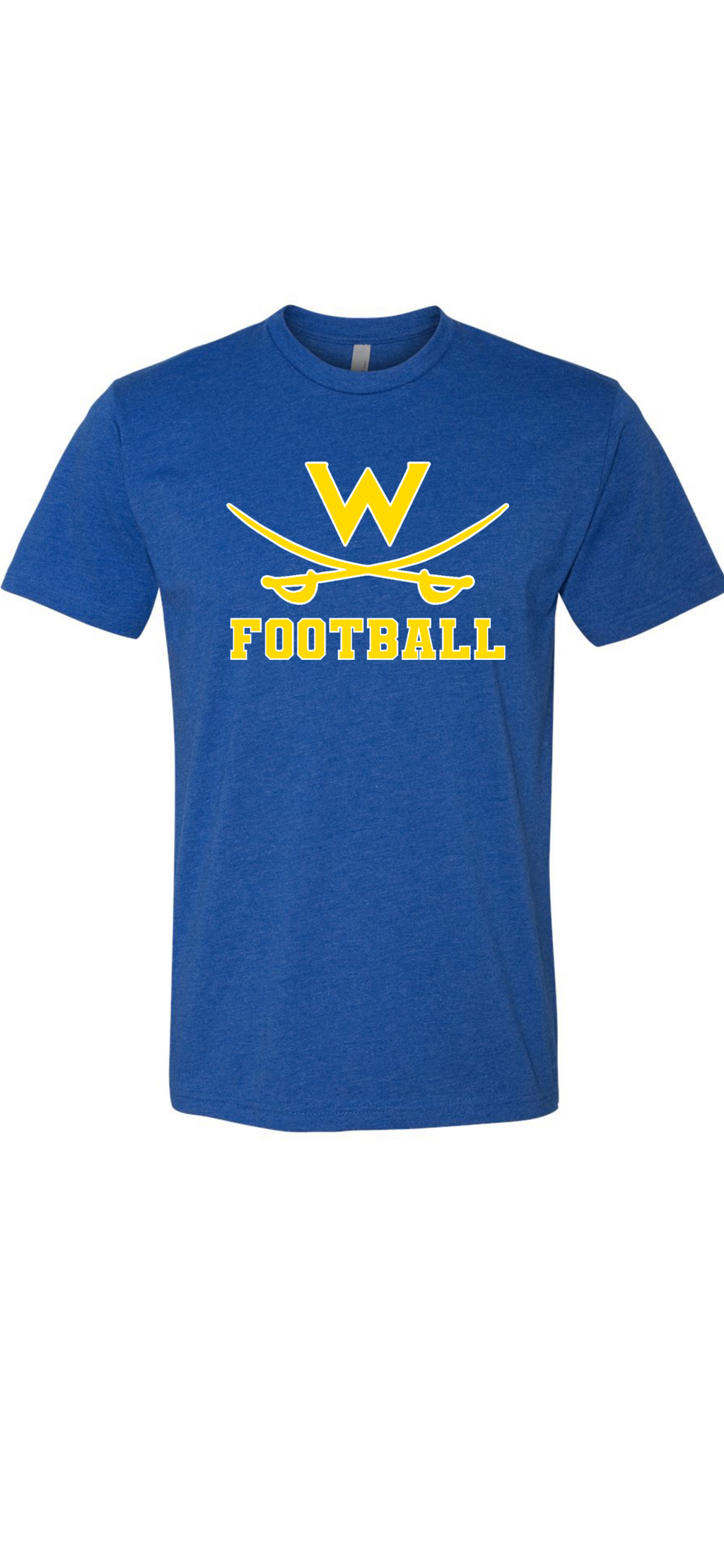 ROYAL TEE-WCYS- W Swords Football Personalization