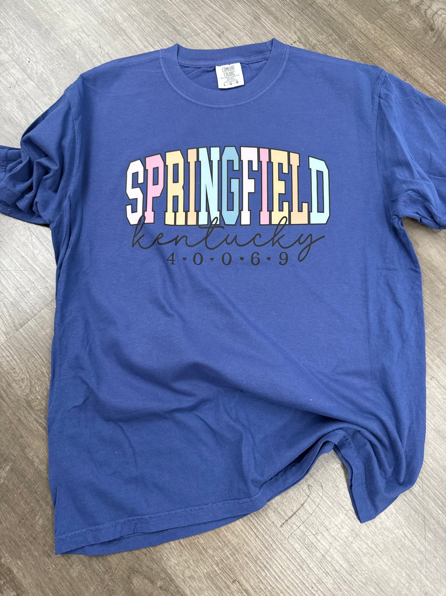 Springfield zipcode comfort color tee