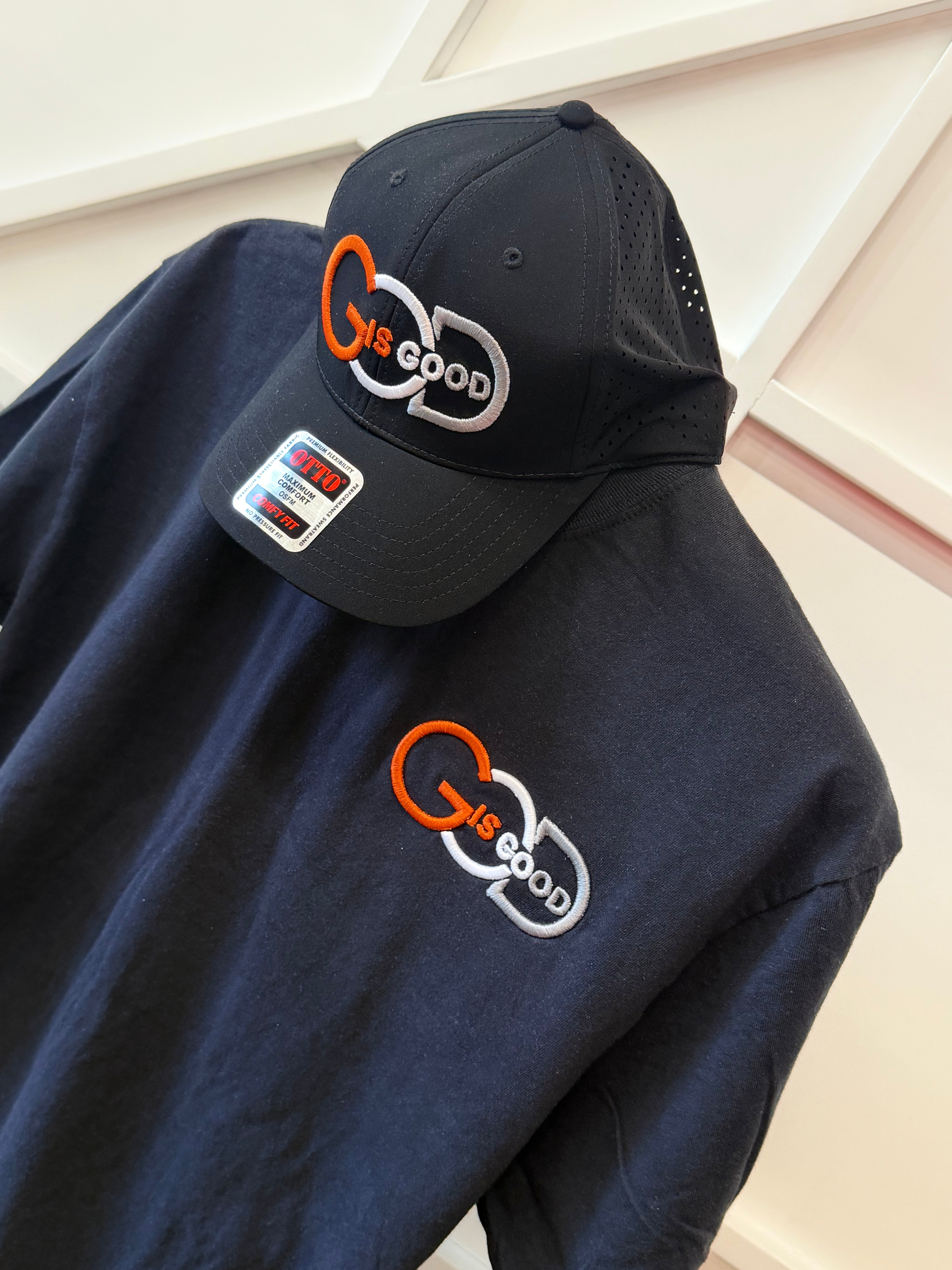 God Is Good Puff Embroidery (tee or hat)