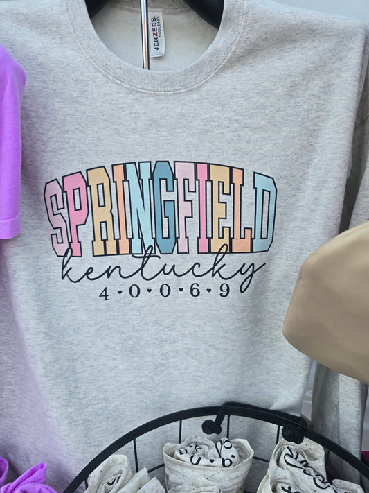 Springfield zipcode crewneck