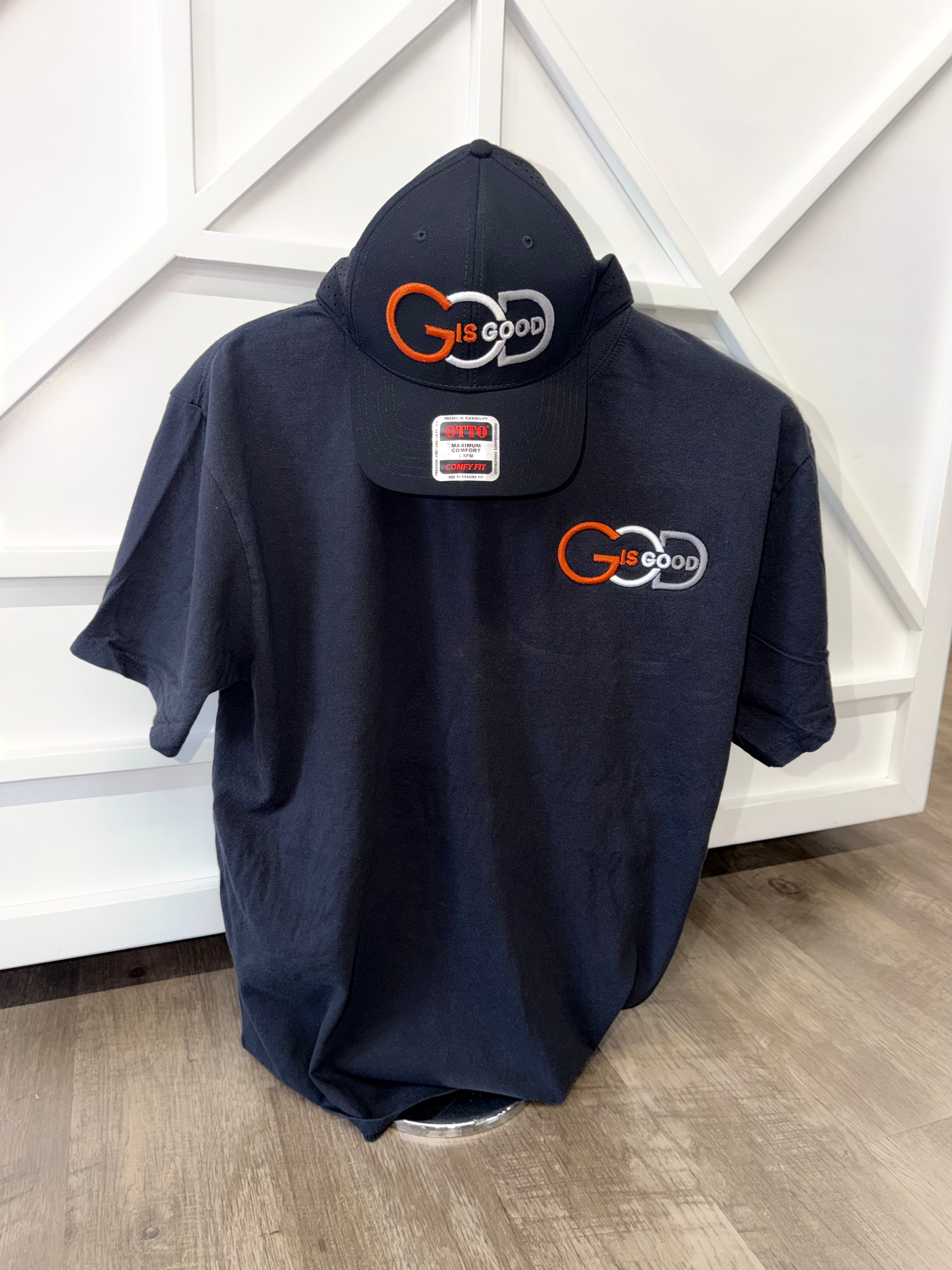 God Is Good Puff Embroidery (tee or hat)