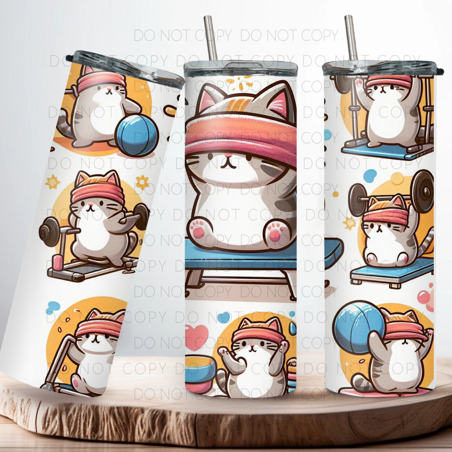 Cat Workout 20oz Tumbler